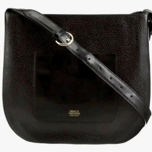 Frances Valentine Ellen Boarskin Hobo Black: Elegant & Classic Pristine RARE - Picture 1 of 10